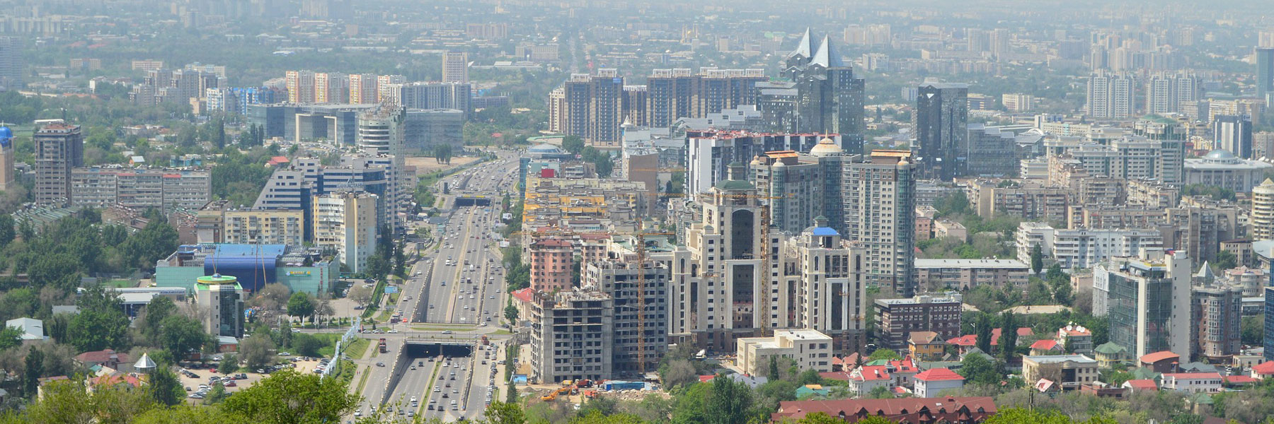view of the Almaty city